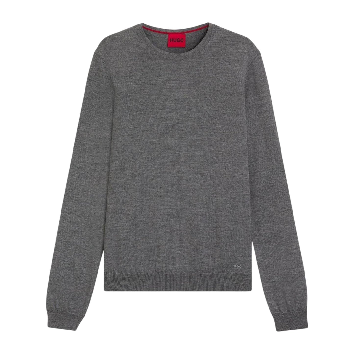 Grey - Front - Hugo Boss Mens San Cedric-M1 Crew Neck Jumper