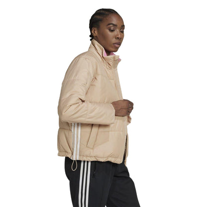 Beige - Side - Adidas Womens-Ladies Originals Puffer Jacket