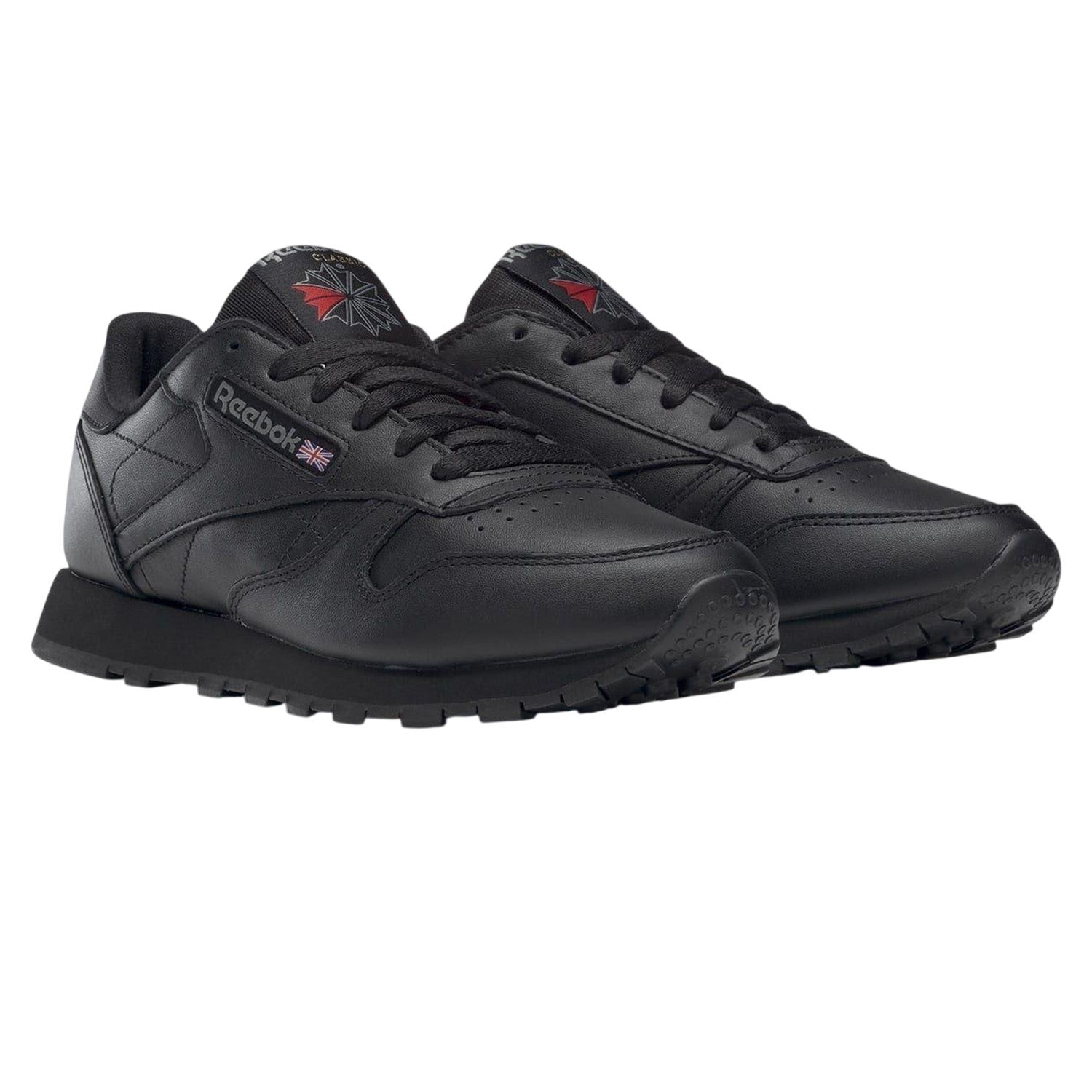 Black - Side - Reebok Womens-Ladies Classic Leather Trainers