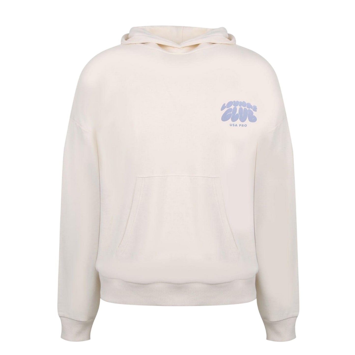 Cream-Blue - Front - USA Pro Unisex Adult Oversized Hoodie