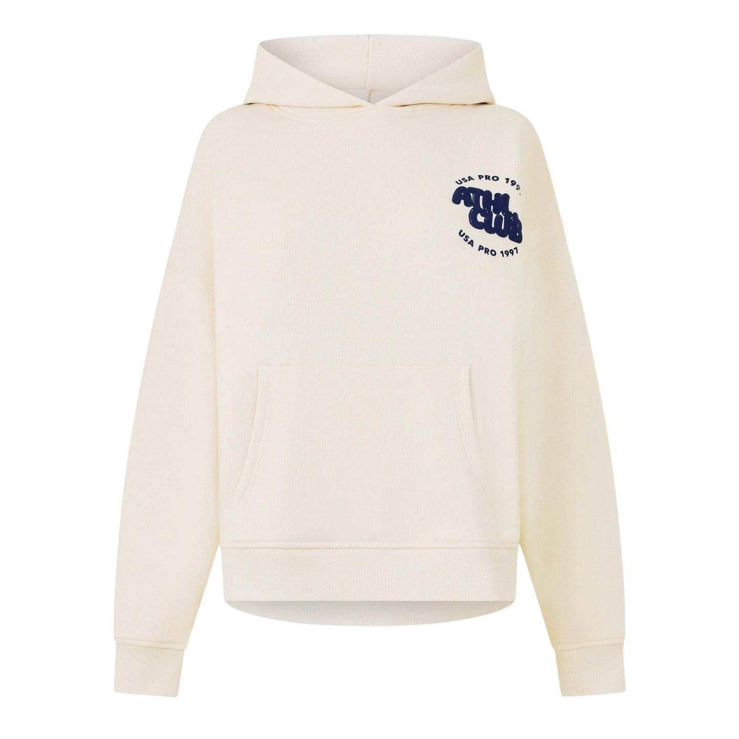 Cream - Front - USA Pro Unisex Adult Oversized Hoodie