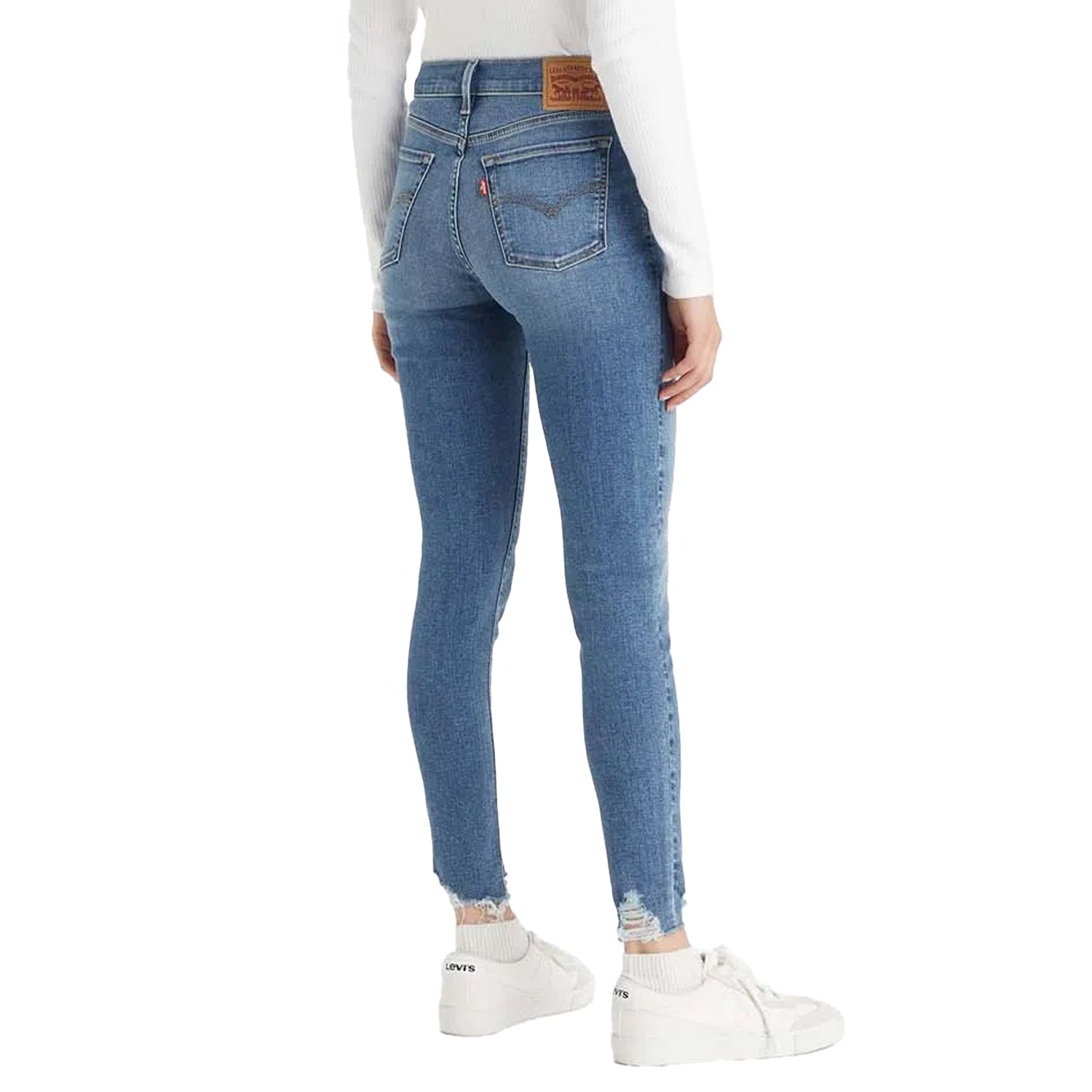 Denim - Back - Levis Womens-Ladies 710 Super Moving Right Along Skinny Jeans