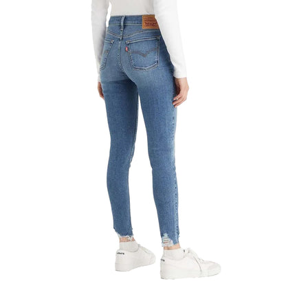 Denim - Back - Levis Womens-Ladies 710 Super Moving Right Along Skinny Jeans