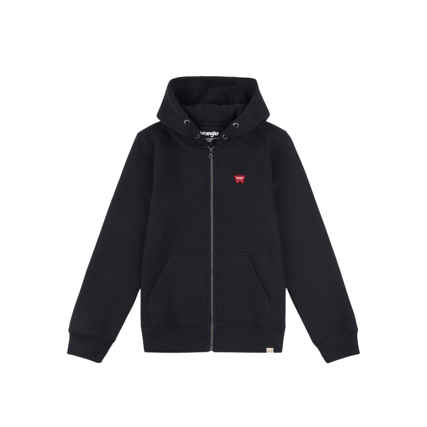 Black - Front - Wrangler Childrens-Kids Regular Long-Sleeved Drawstring Hoodie