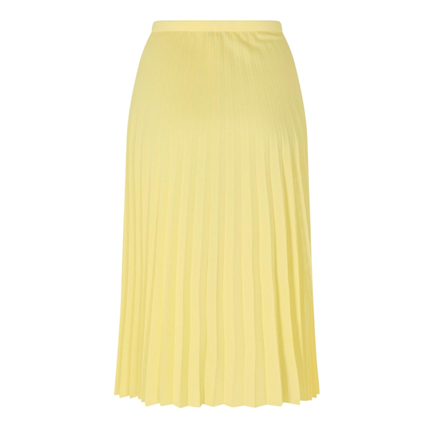 Yellow - Back - Lacoste Womens-Ladies Pleated Polyester Midi Skirt