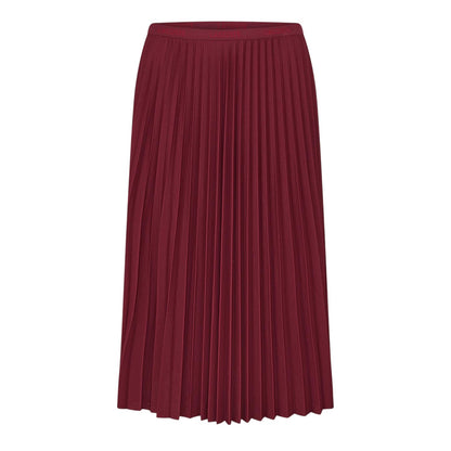Zinfandel - Front - Lacoste Womens-Ladies Pleated Polyester Midi Skirt