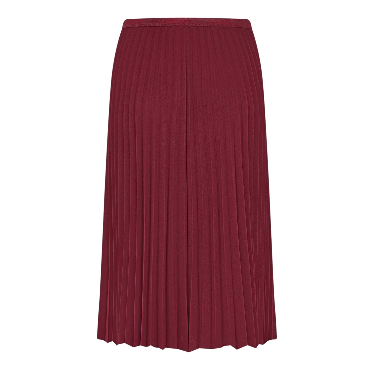 Zinfandel - Back - Lacoste Womens-Ladies Pleated Polyester Midi Skirt