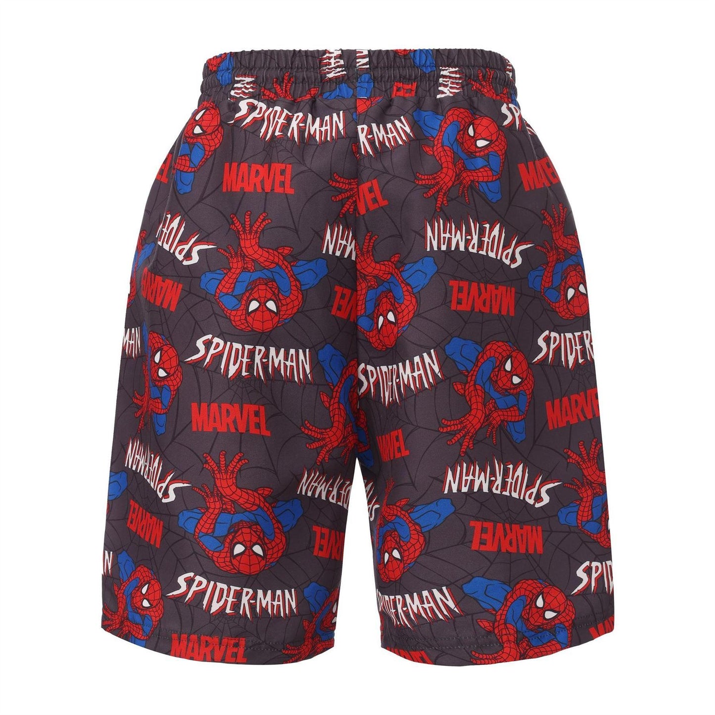 Multicoloured - Back - Spider-Man Childrens-Kids All-Over Print Swim Shorts