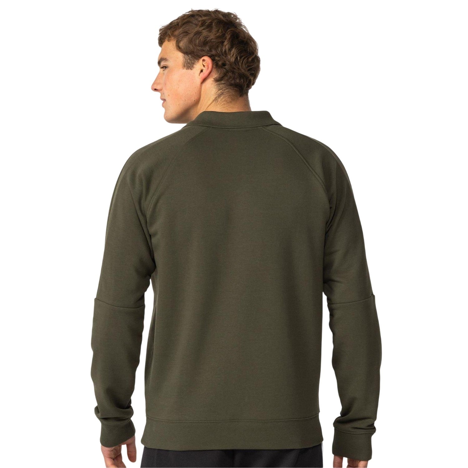 Khaki - Back - Puma Mens Logo Crew Neck Sweatshirt