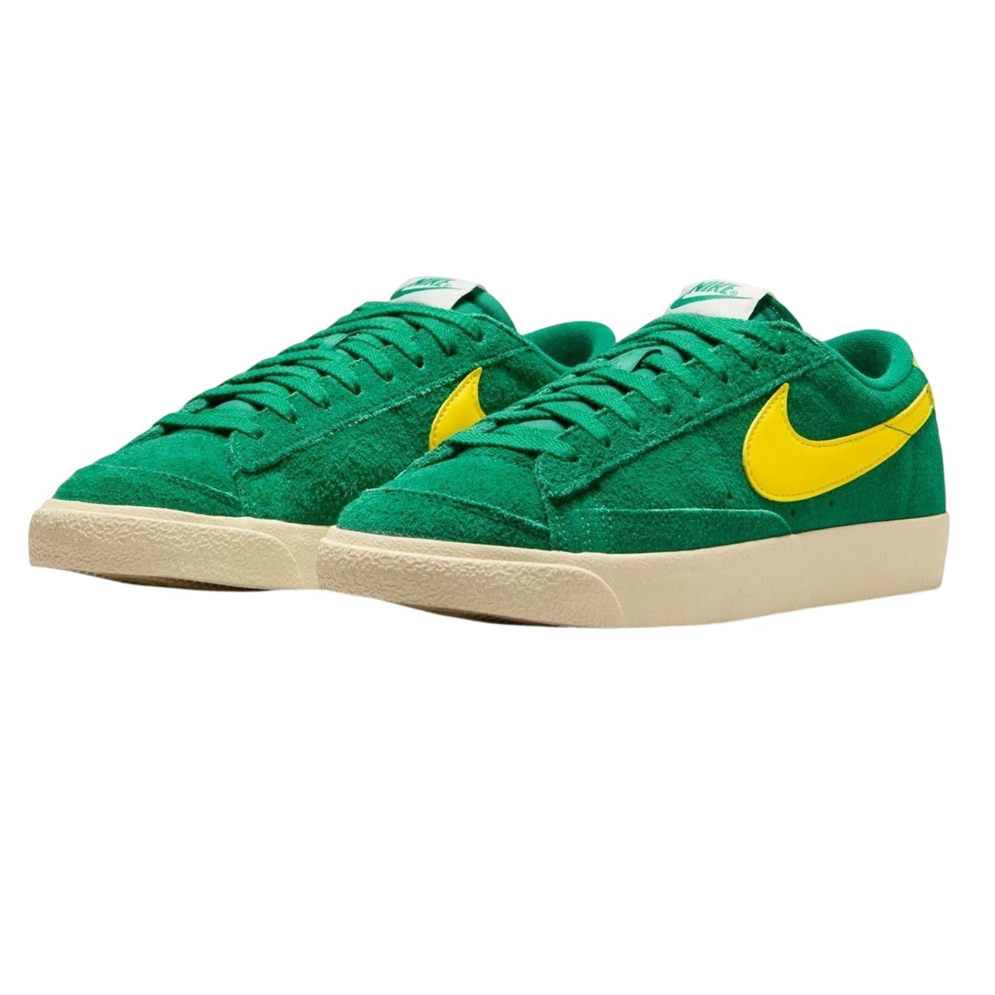 Green-Yellow-White - Lifestyle - Nike Womens-Ladies Blazer Jumbo Suede Trainers