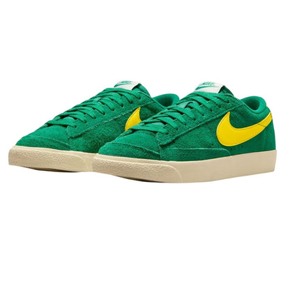 Green-Yellow-White - Lifestyle - Nike Womens-Ladies Blazer Jumbo Suede Trainers
