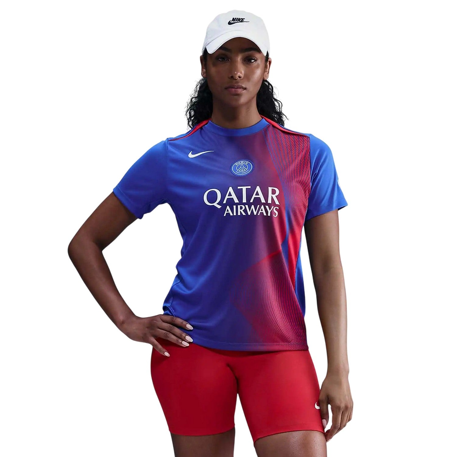 Blue-Red - Front - Nike Womens-Ladies 2025-2026 Paris Saint Germain FC Shirt