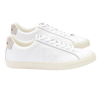 White - Side - Veja Mens Esplar Leather Trainers