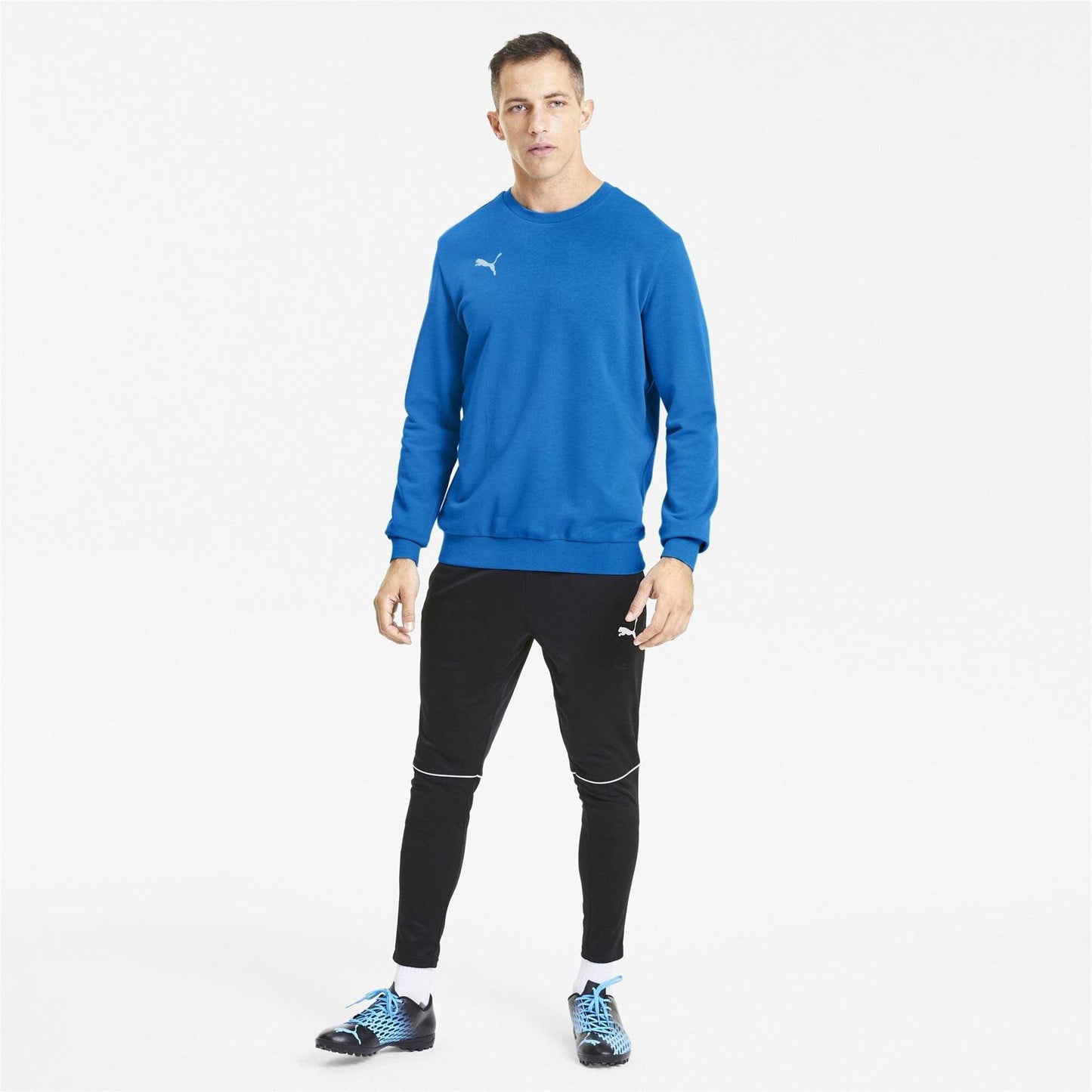 Electric Blue Lemonade - Pack Shot - Puma Mens Crew Neck Regular Sweatshirt