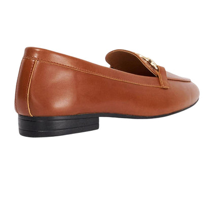Tan - Back - Dune London Womens-Ladies Lo Gladia Leather Loafers