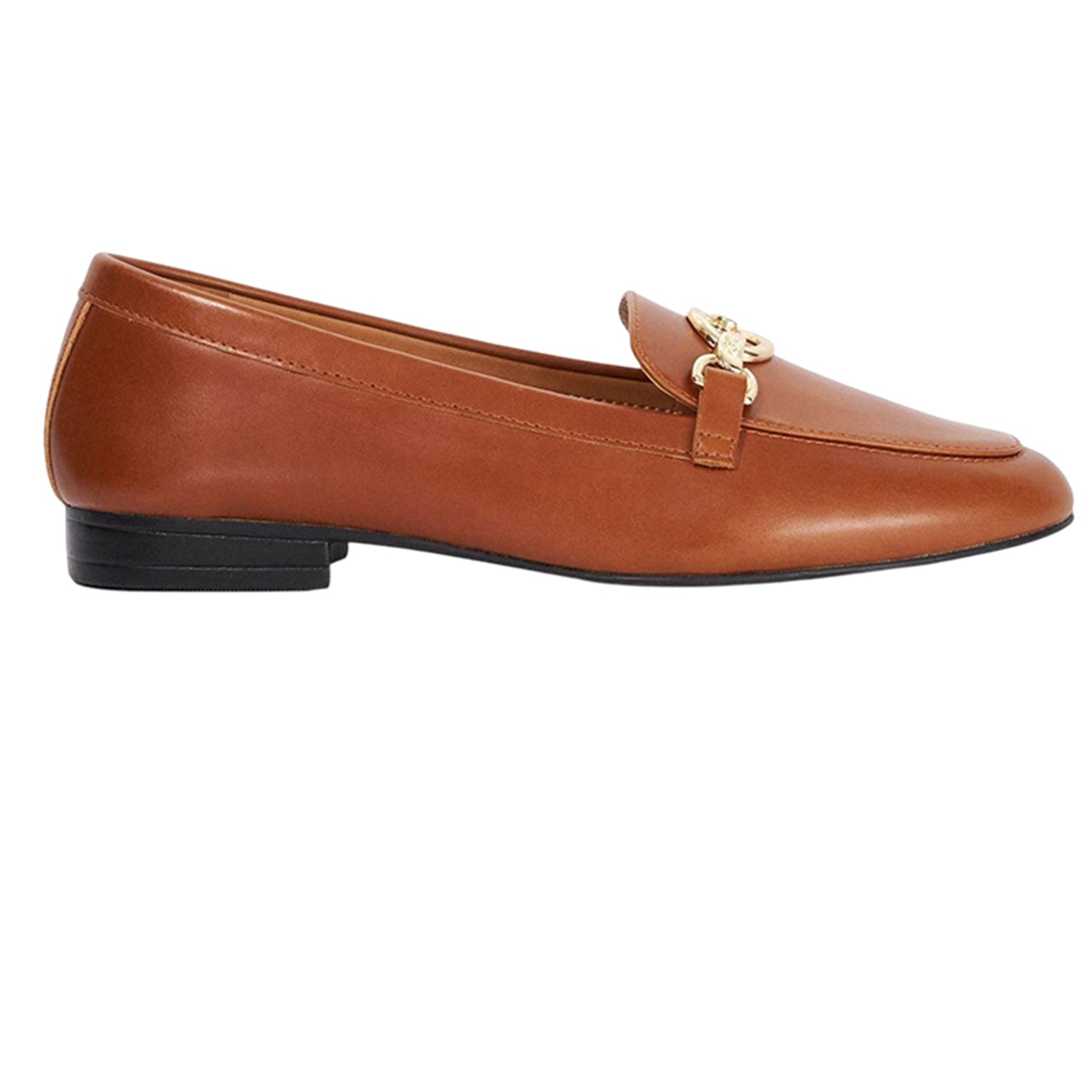 Tan - Side - Dune London Womens-Ladies Lo Gladia Leather Loafers