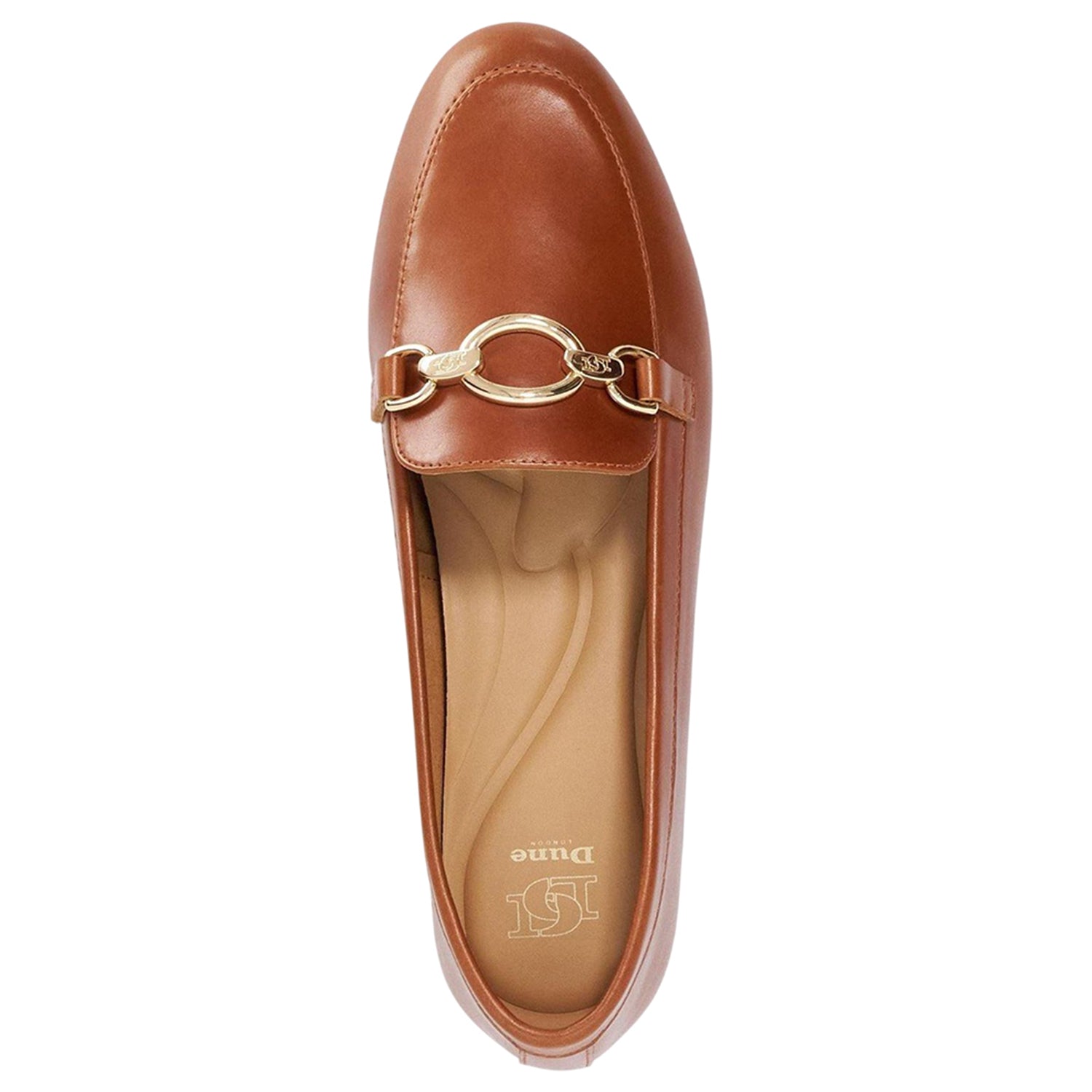 Tan - Lifestyle - Dune London Womens-Ladies Lo Gladia Leather Loafers
