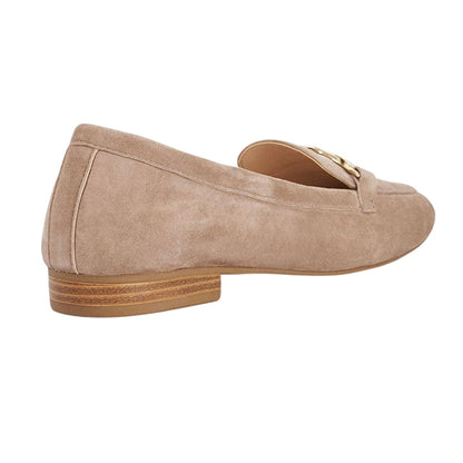 Taupe - Back - Dune London Womens-Ladies Lo Gladia Leather Loafers