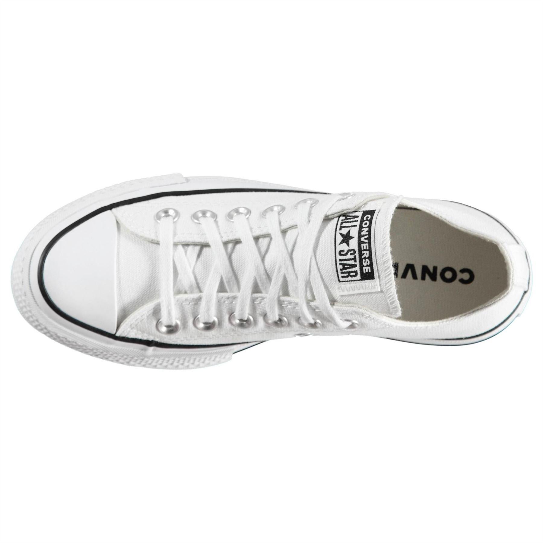 White-Black - Lifestyle - Converse Womens-Ladies Chuck Taylor Canvas Platform Shoes