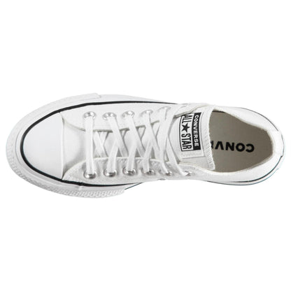 White-Black - Lifestyle - Converse Womens-Ladies Chuck Taylor Canvas Platform Shoes