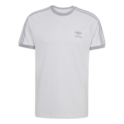 Grey - Front - Adidas Mens 3 Stripes Cotton T-Shirt