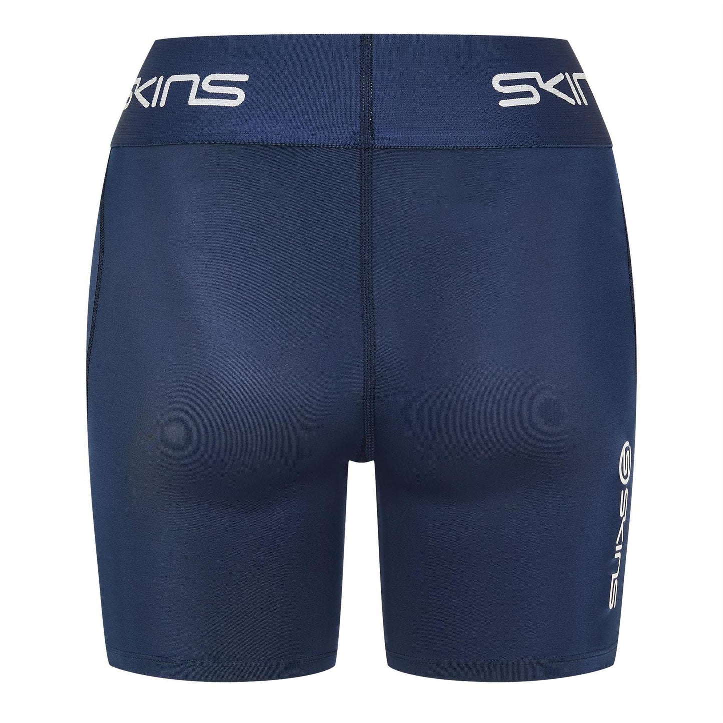 Blue - Back - Skins Womens-Ladies Series-1 Compression Shorts