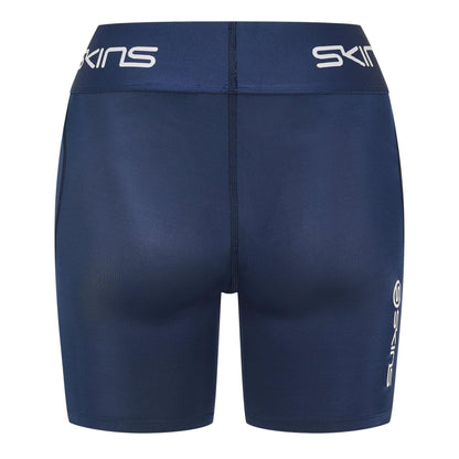 Blue - Back - Skins Womens-Ladies Series-1 Compression Shorts
