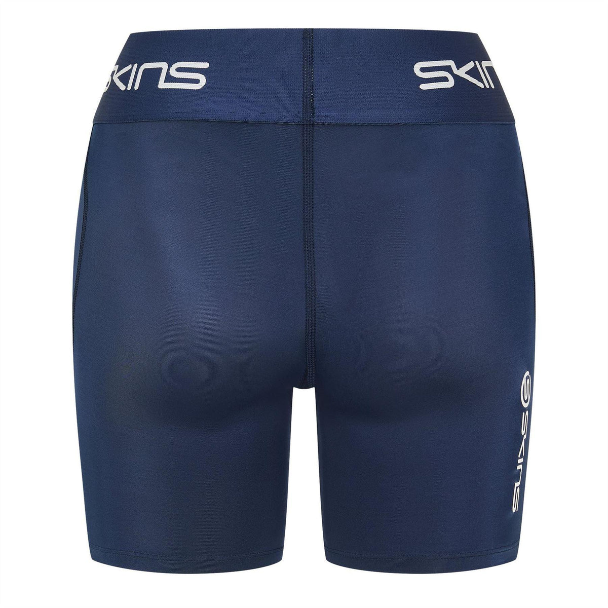 Blue - Back - Skins Womens-Ladies Series-1 Compression Shorts