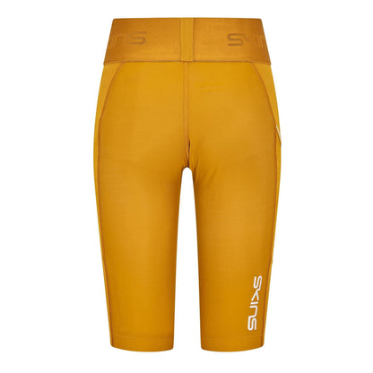 Brown - Back - Skins Womens-Ladies Series-1 Compression Shorts