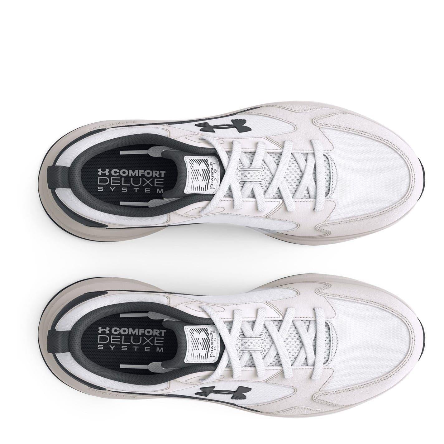 White-Black - Lifestyle - Under Armour Mens Charged Edge Leather Trainers