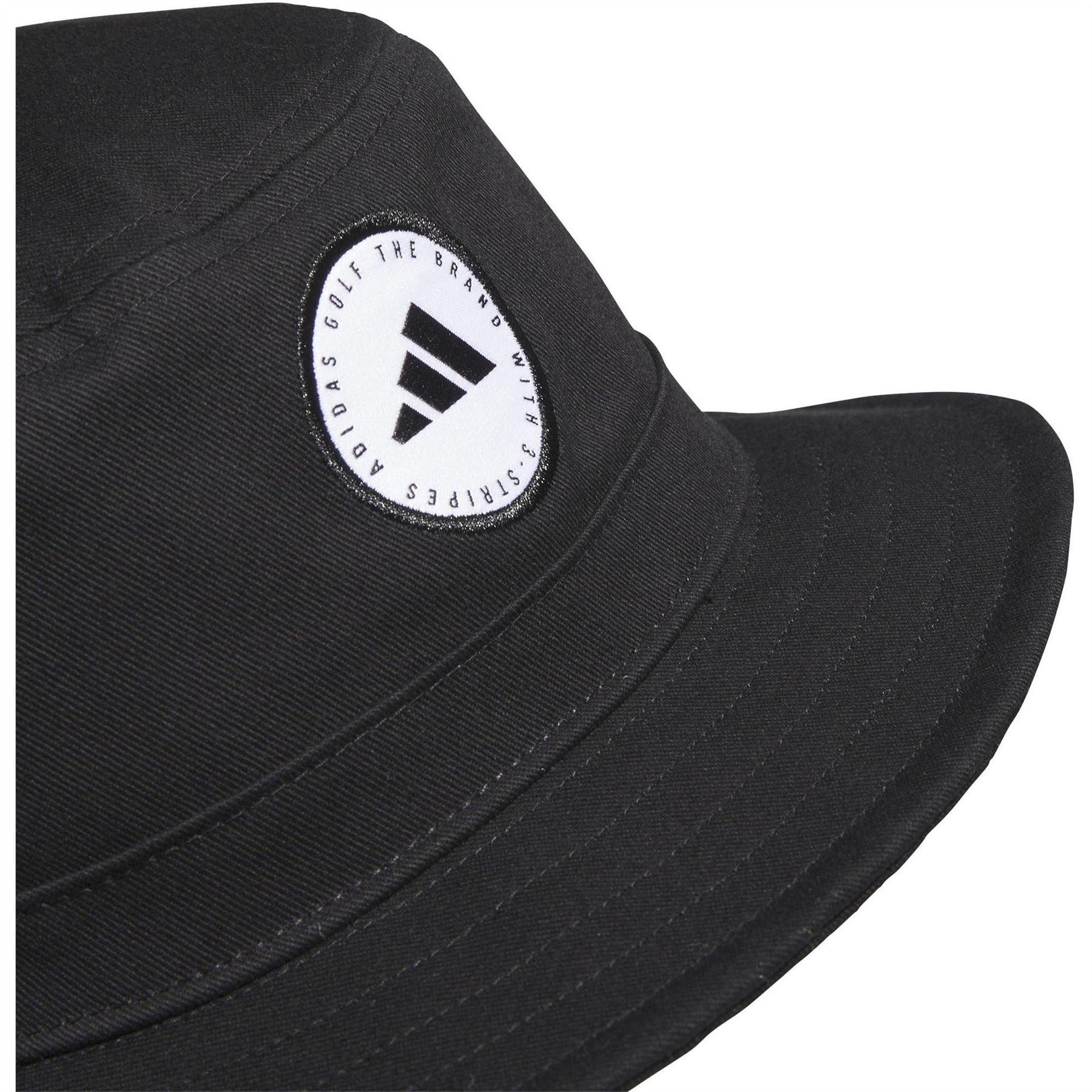 Black - Side - Adidas Unisex Adult Golf Bucket Hat