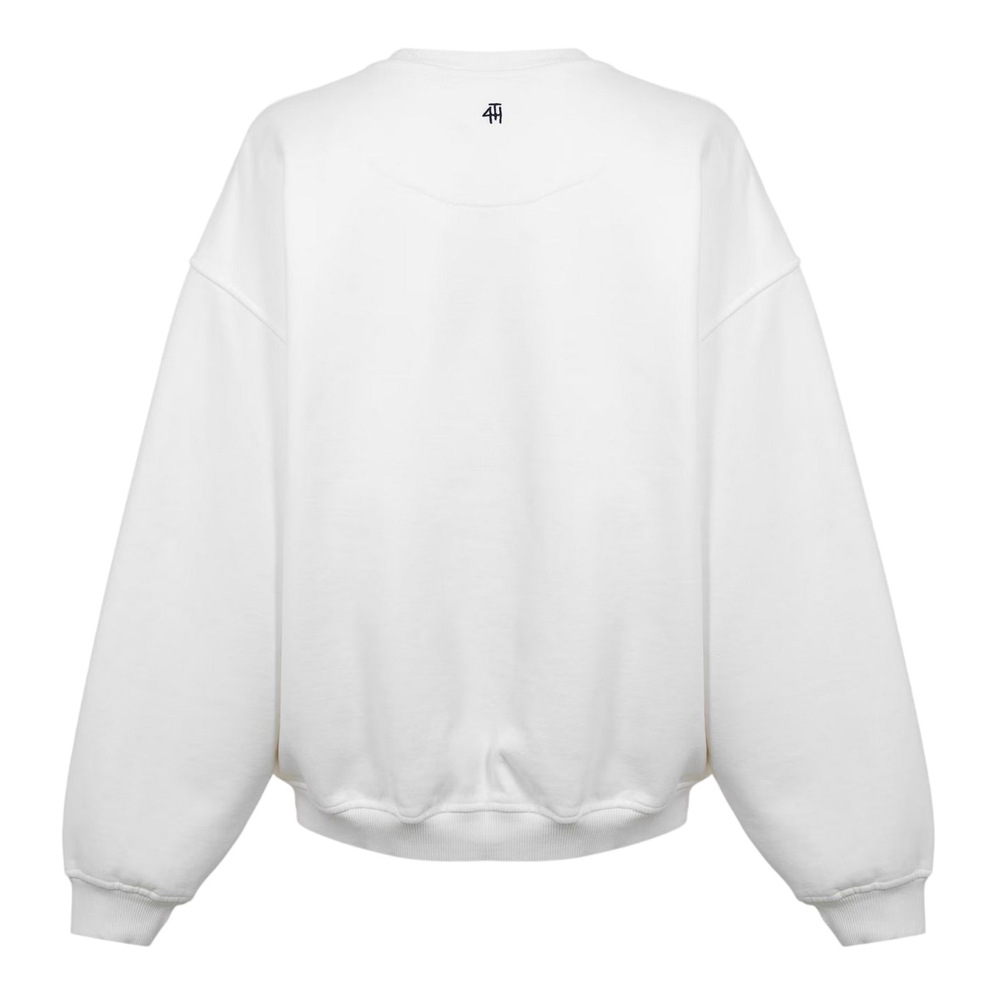 White - Back - 4th & Reckless Womens-Ladies Leon Logo Crew Neck Sweatshirt