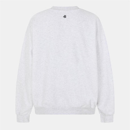 Light Grey - Back - 4th & Reckless Womens-Ladies Leon Logo Crew Neck Sweatshirt