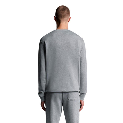 Grey Marl - Back - Lyle & Scott Mens Crew Neck Relaxed Fit Sweatshirt