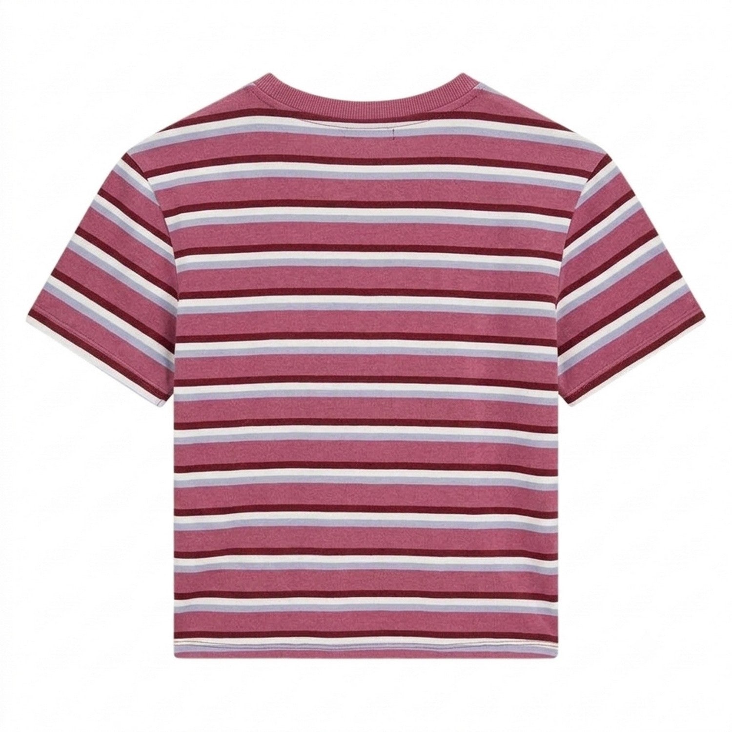 Purple Blush - Back - Guess Womens-Ladies Stripe T-Shirt