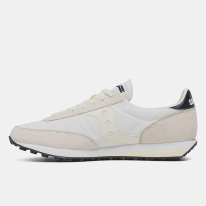 White-Cream - Side - Saucony Unisex Adult 80 Suede Trainers