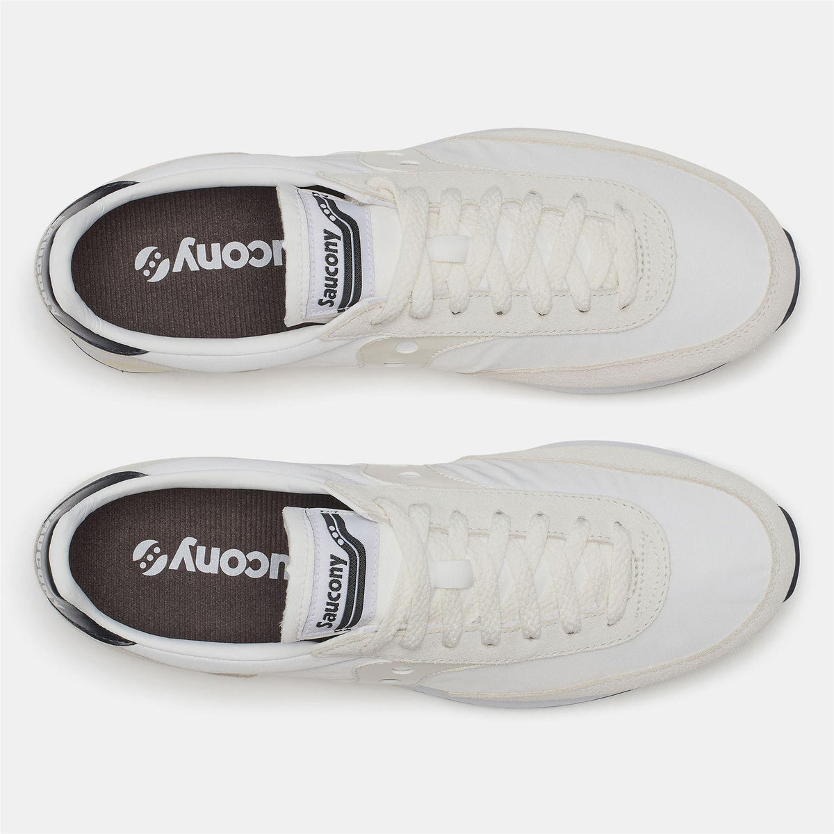 White-Cream - Pack Shot - Saucony Unisex Adult 80 Suede Trainers