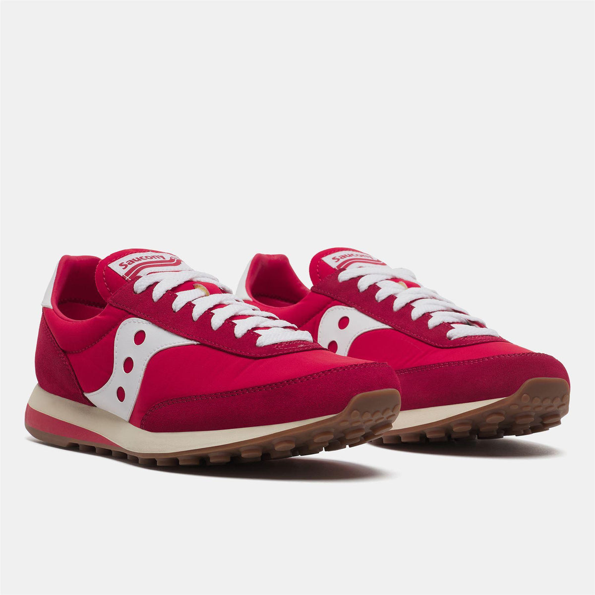 Red-White - Back - Saucony Unisex Adult 80 Suede Trainers