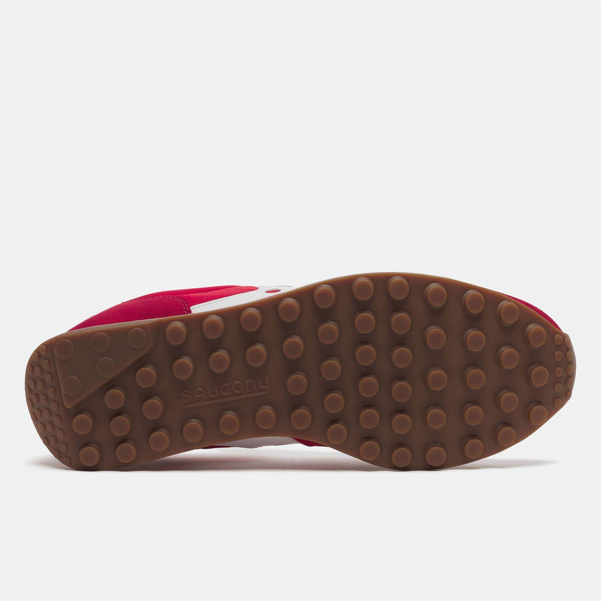 Red-White - Close up - Saucony Unisex Adult 80 Suede Trainers