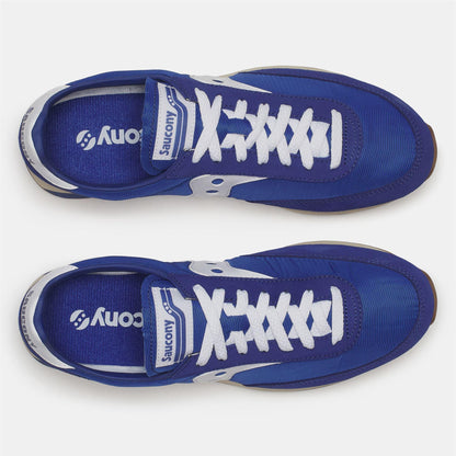 Blue-White - Pack Shot - Saucony Unisex Adult 80 Suede Trainers