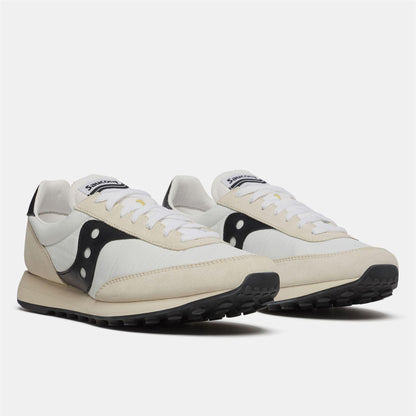 White-Black - Back - Saucony Unisex Adult 80 Suede Trainers