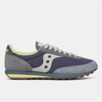 Navy - Front - Saucony Unisex Adult 80 Suede Trainers
