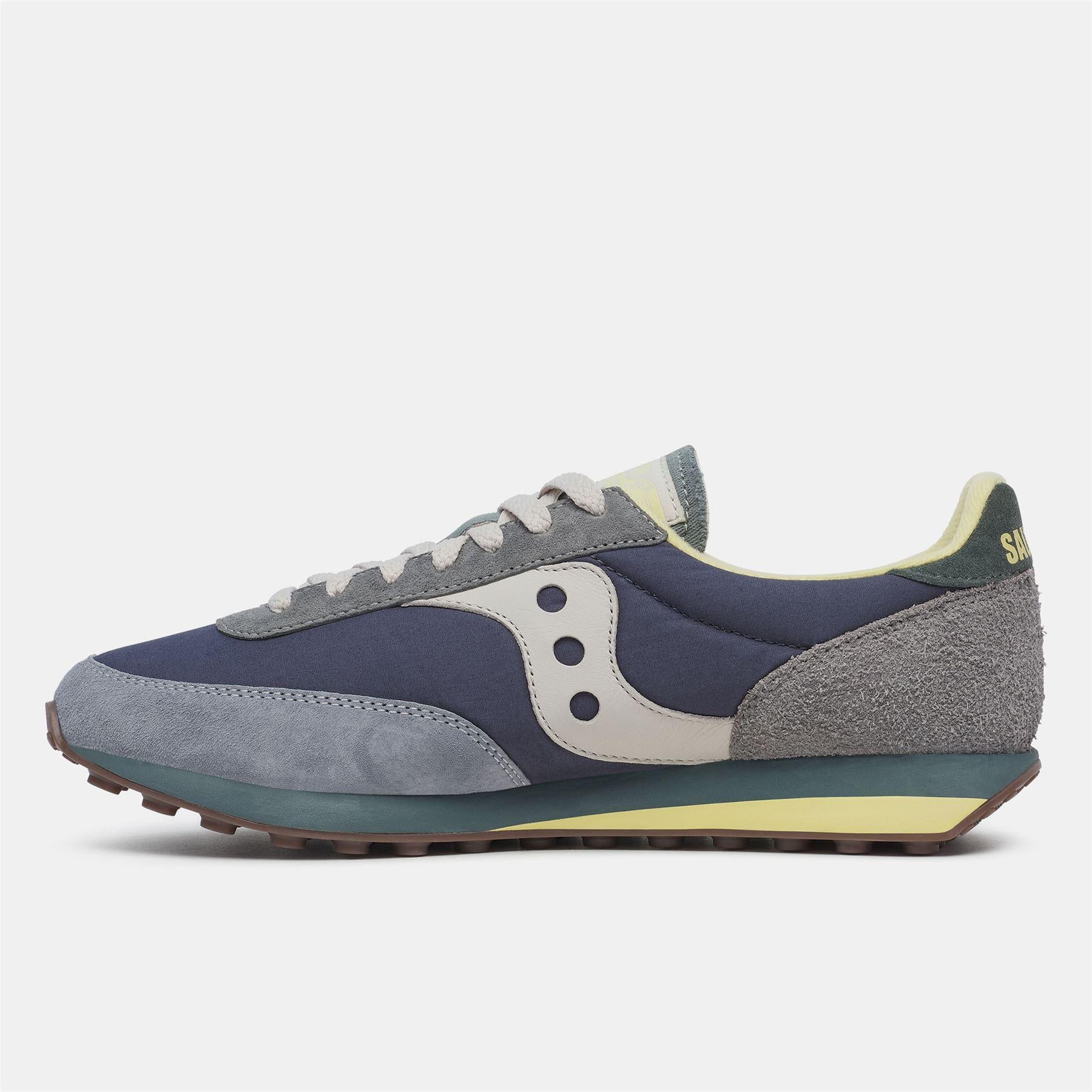 Navy - Side - Saucony Unisex Adult 80 Suede Trainers