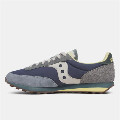 Navy - Side - Saucony Unisex Adult 80 Suede Trainers