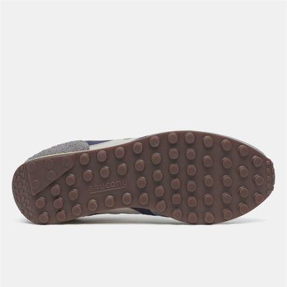 Navy - Close up - Saucony Unisex Adult 80 Suede Trainers