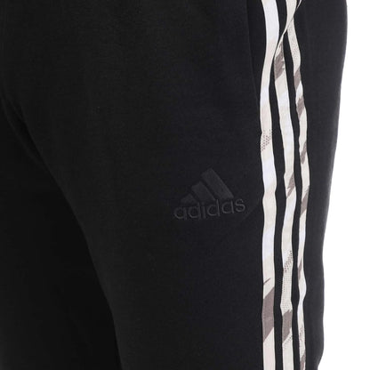 Black - Side - Adidas Mens Essentials French Terry Camo Trousers