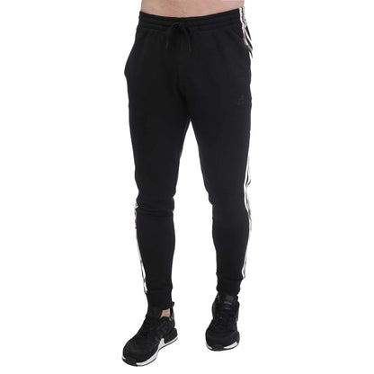 Black - Front - Adidas Mens Essentials French Terry Camo Trousers