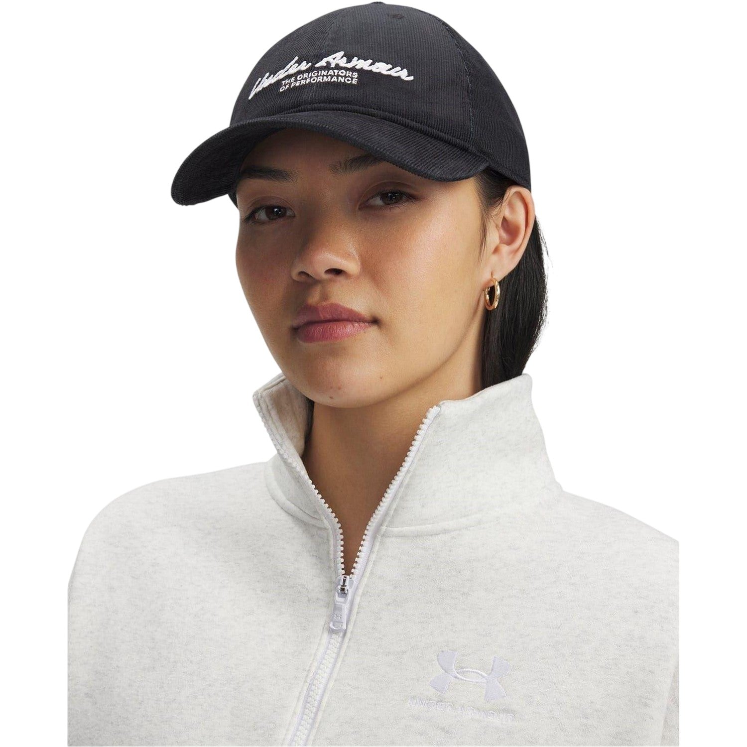 Black - Side - Under Armour Unisex Adult Sportstyle Corduroy Baseball Cap