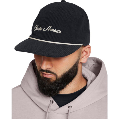 Black - Side - Under Armour Mens Sportstyle Cordura Baseball Cap