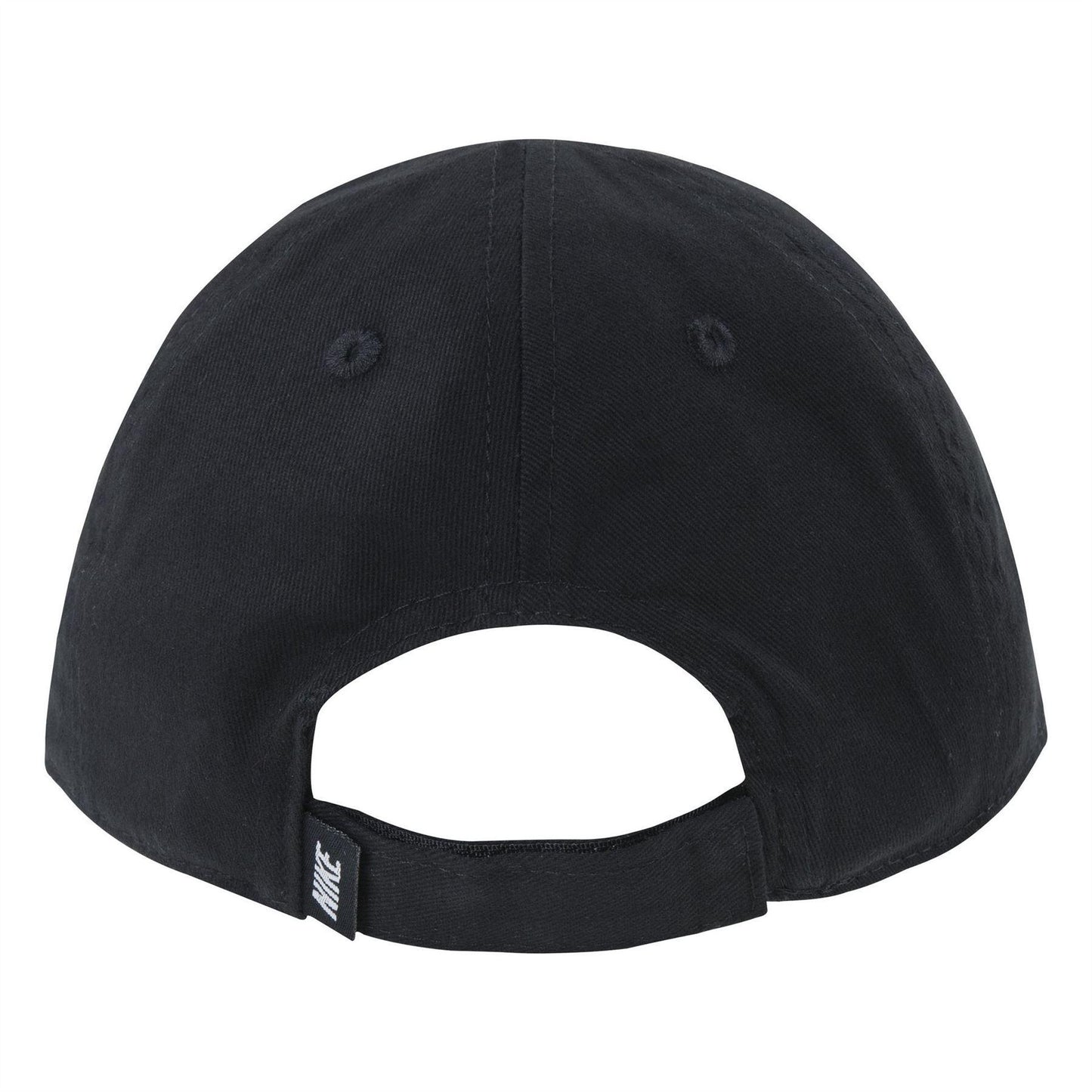 Black - Back - Nike Childrens-Kids Heritage Logo Brushed Cotton Twill Baseball Cap